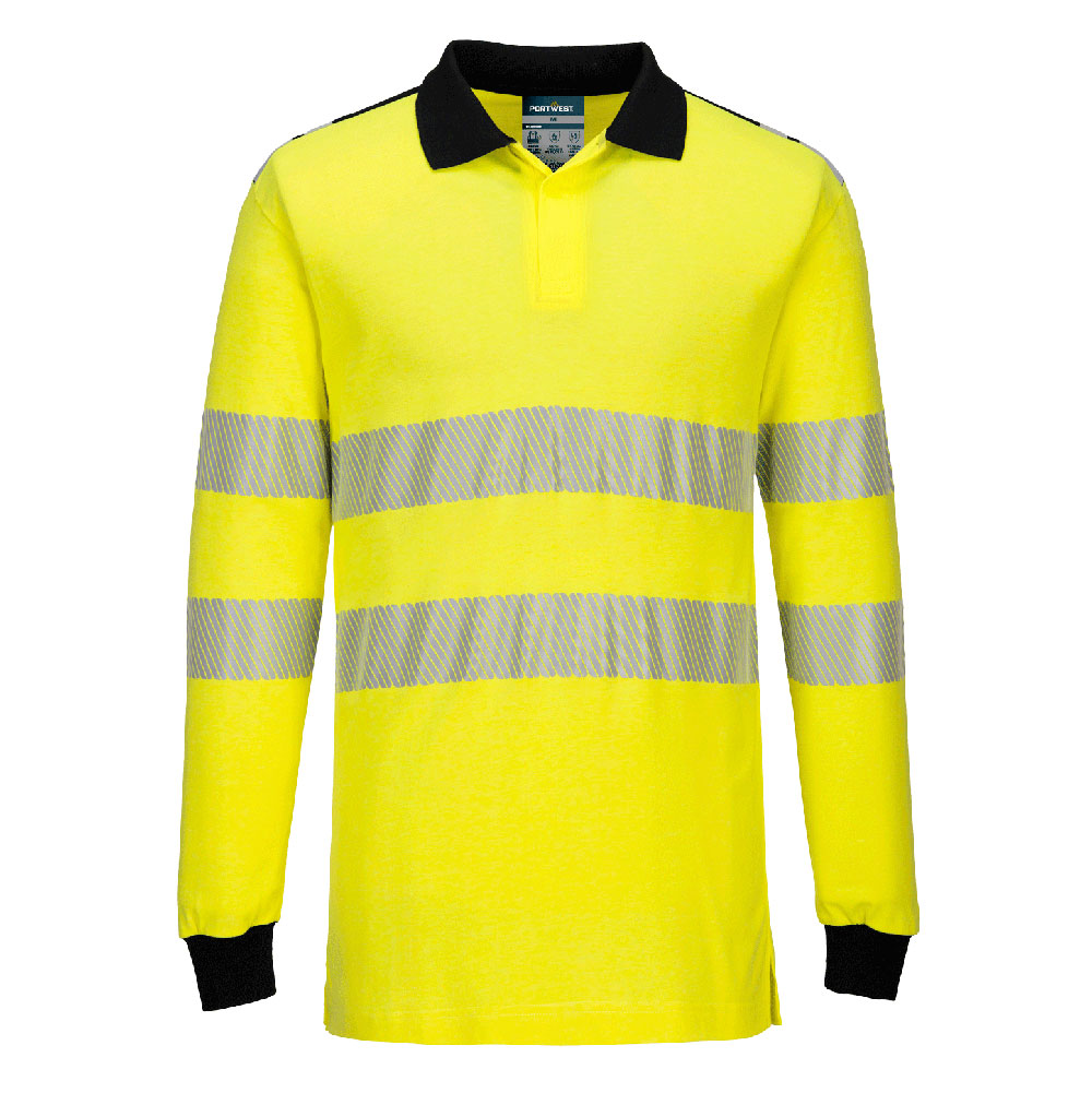PW3 Modaflame Knit Hi-Vis FR Poloshirt Langarm