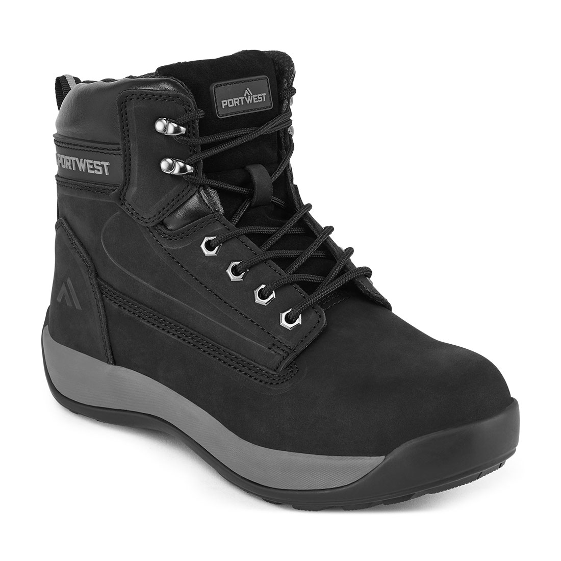 Stahl Nubukleder mittelhoher Stiefel S3 HRO