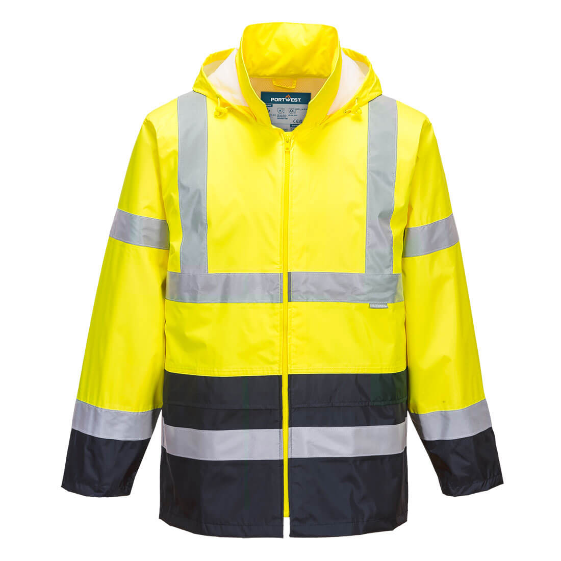 Hi-Vis Klassische Kontrast Regenjacke 4