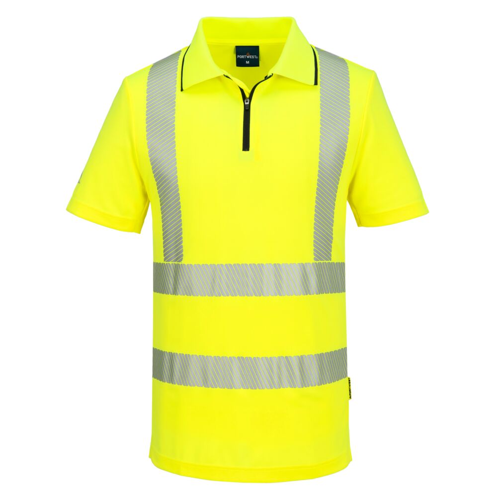 KX3 Sport Hi-Vis Polo Shirt mit Reißverschluss kurzarm 3