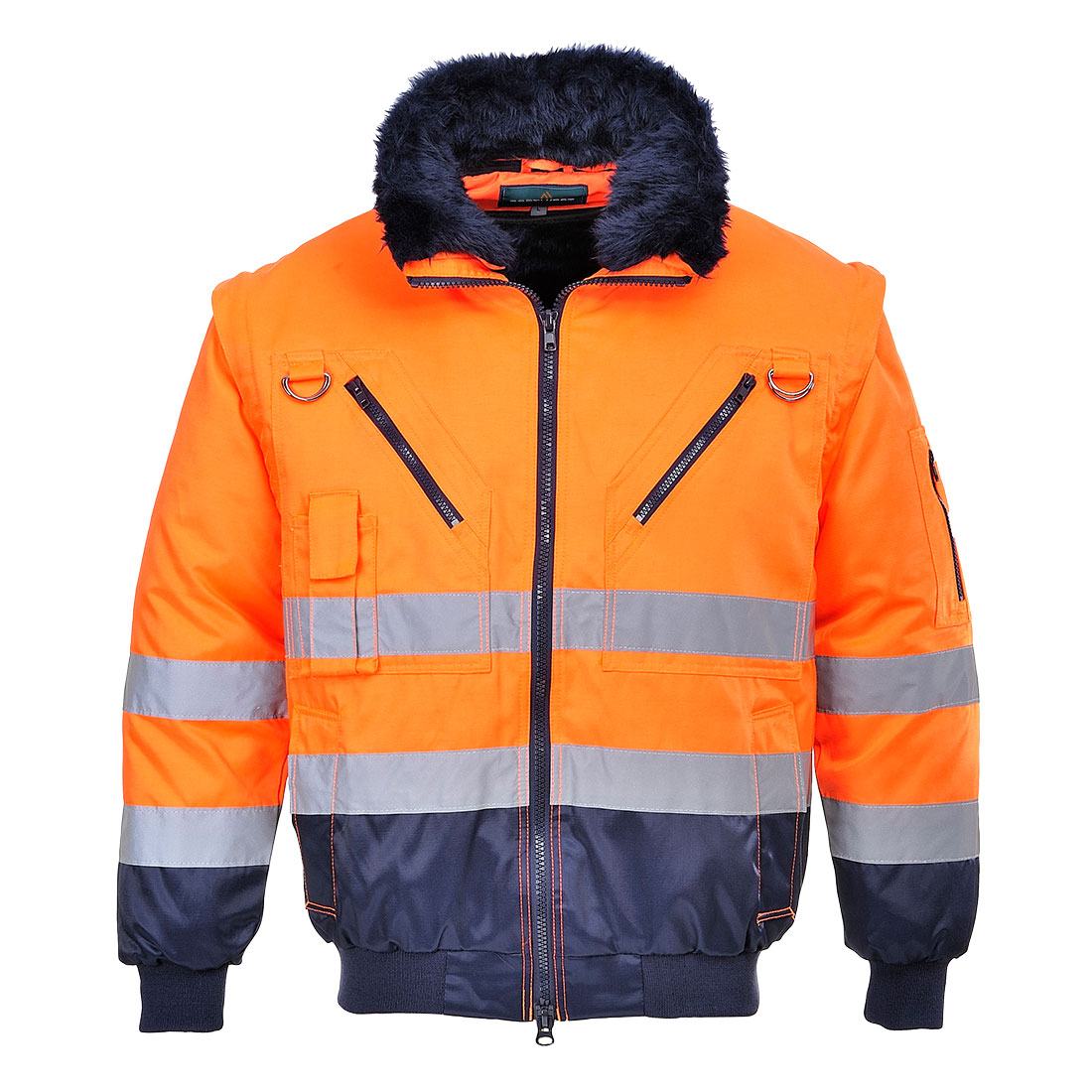 Hi-Vis 3-in-1 Kontrast Pilotjacke