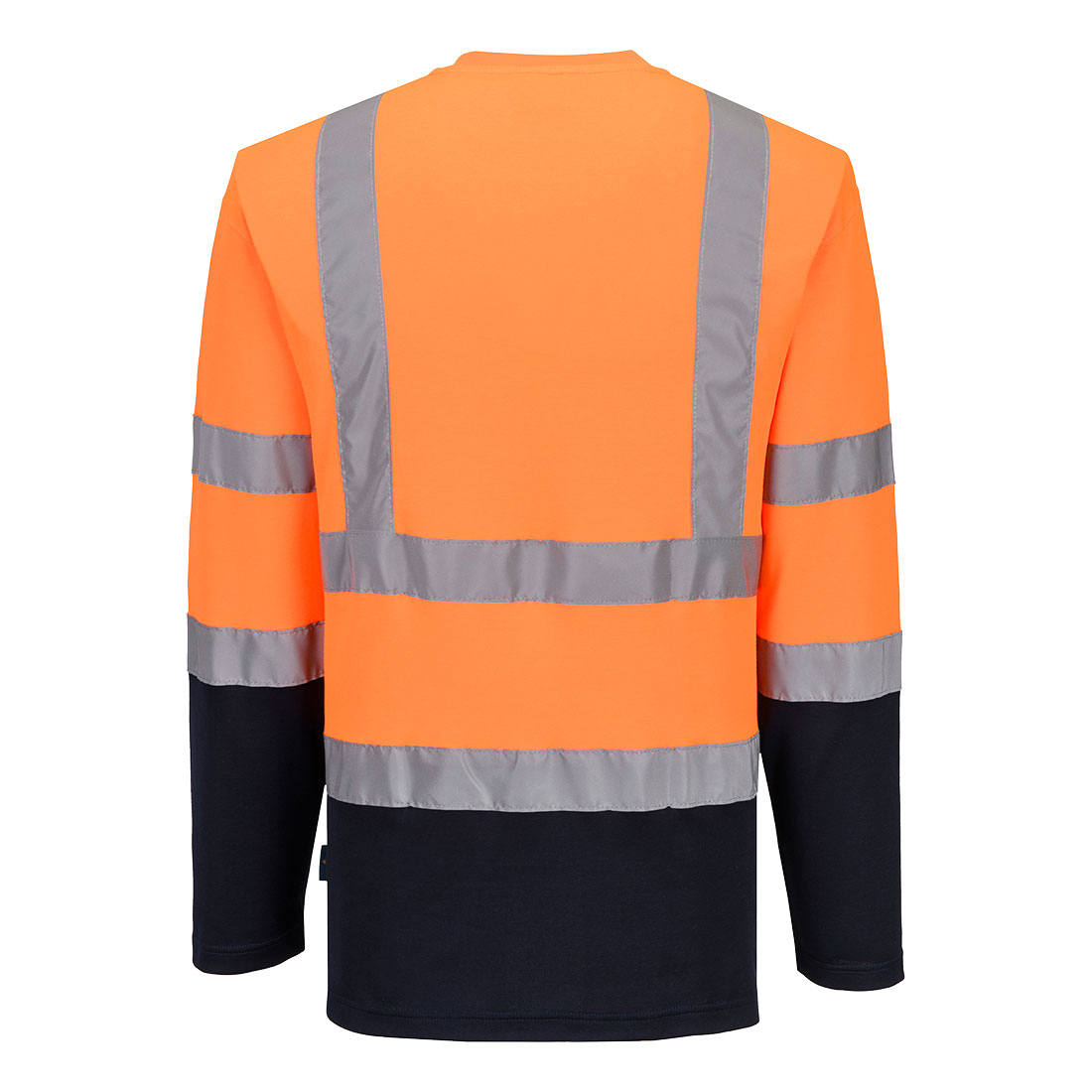 Hi-Vis Cotton Comfort Kontrast T-Shirt Langarm 2