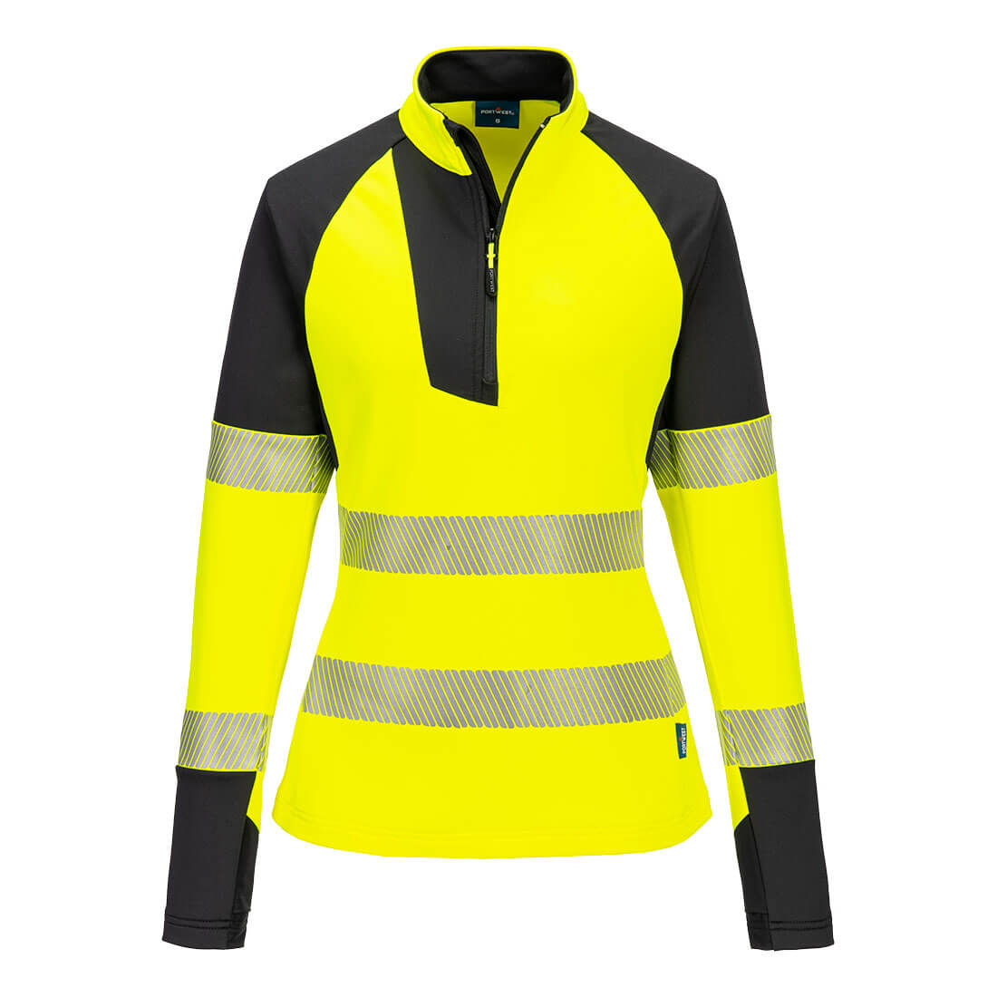 PW3 Hi-Vis Damen Sweatshirt 1/4 Reißverschluss 3
